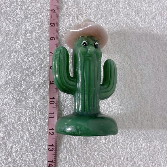 Vintage Green Cowboy Cactus Candle - Picture 2 of 11